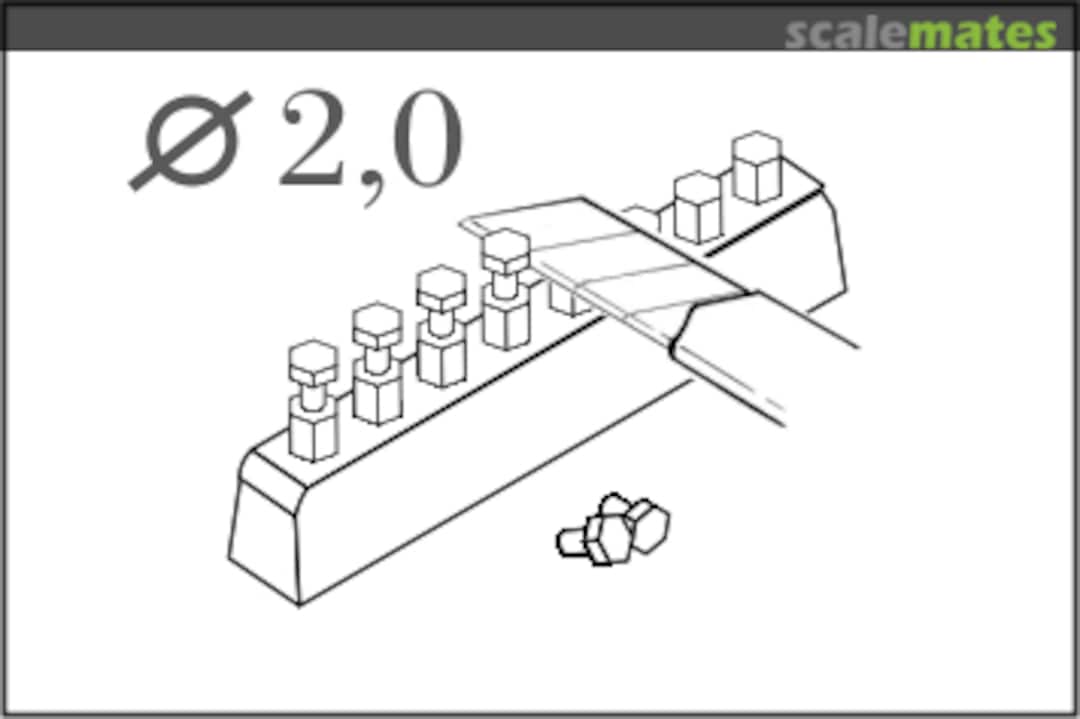 Boxart Hexagonal bolt head 2,0 mm with Drill and Template 004 CMK