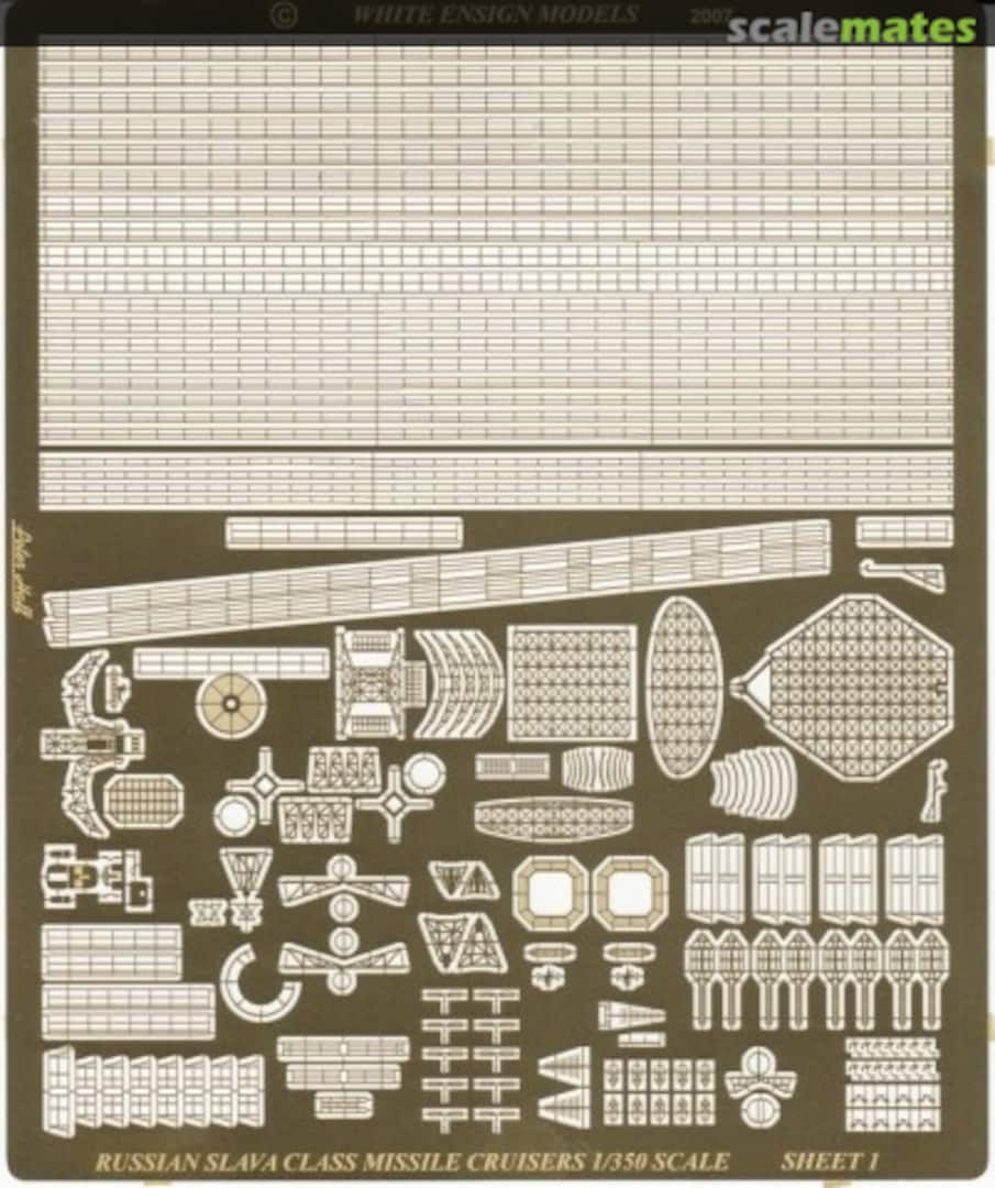 Boxart Slava Class Cruiser Detail Set PE 3598 White Ensign Models