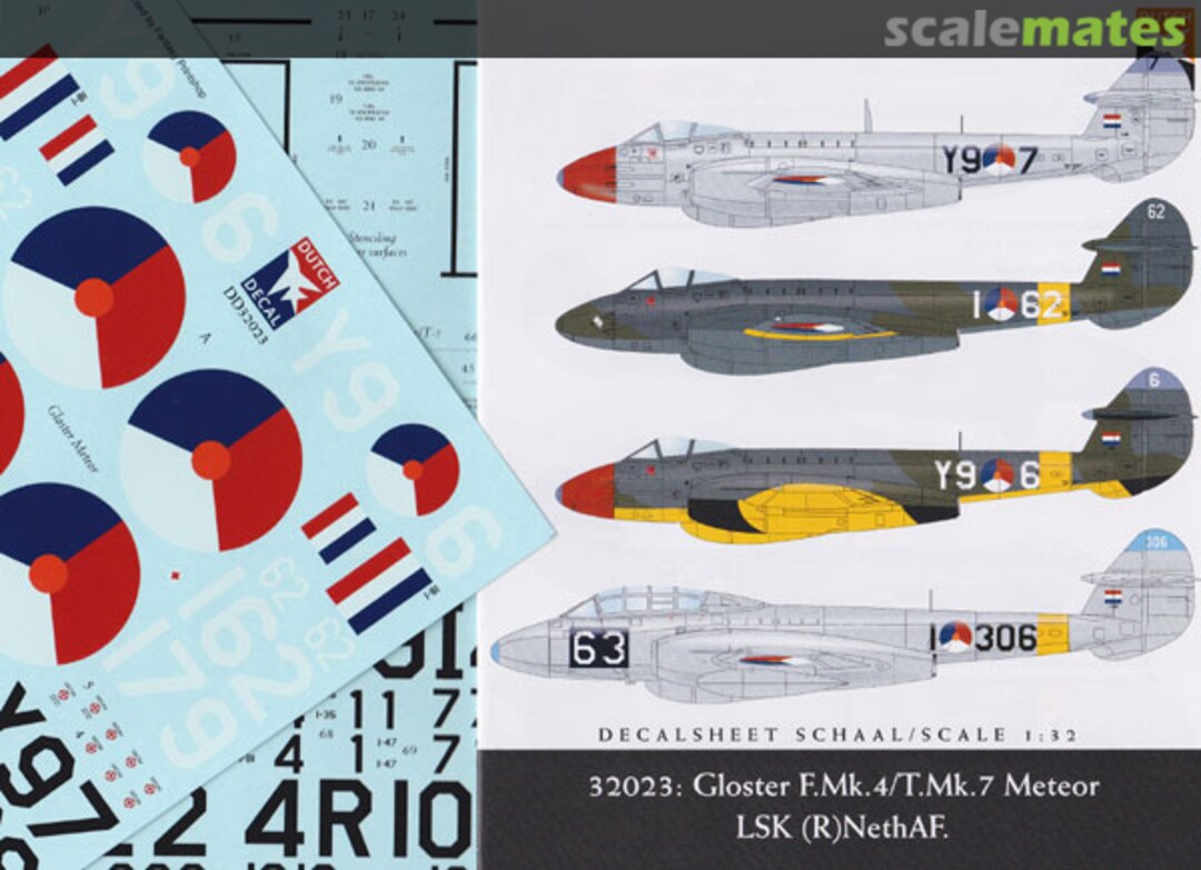 Boxart Gloster F.Mk.4 / T.Mk.7 Meteor 32023 Dutch Decal