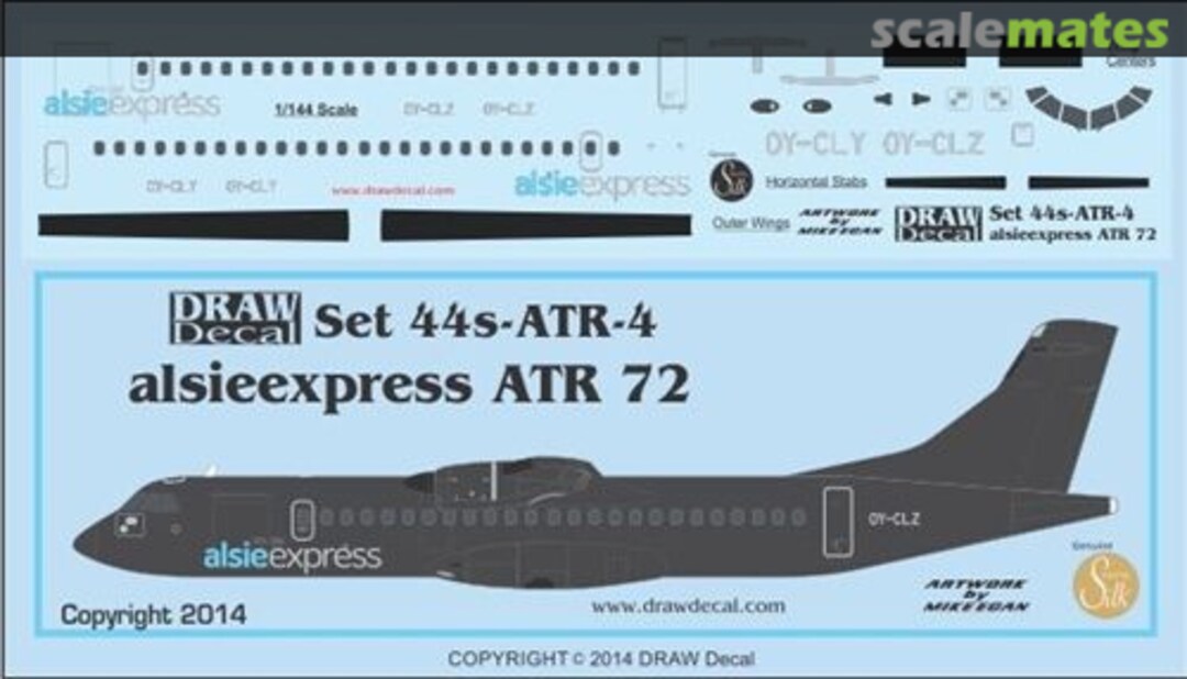 Boxart Alsieexpress ATR 72 44s-ATR-4 Draw Decal Boxart Alsieexpress ATR 72 44s-ATR-4 Draw Decal
