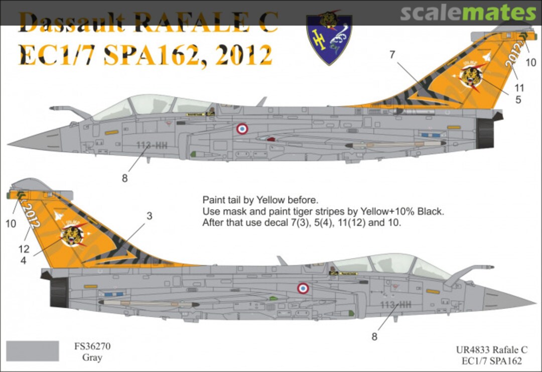 Boxart Rafale C RC/7, SPA162, 2012 UR4833 UpRise Decal