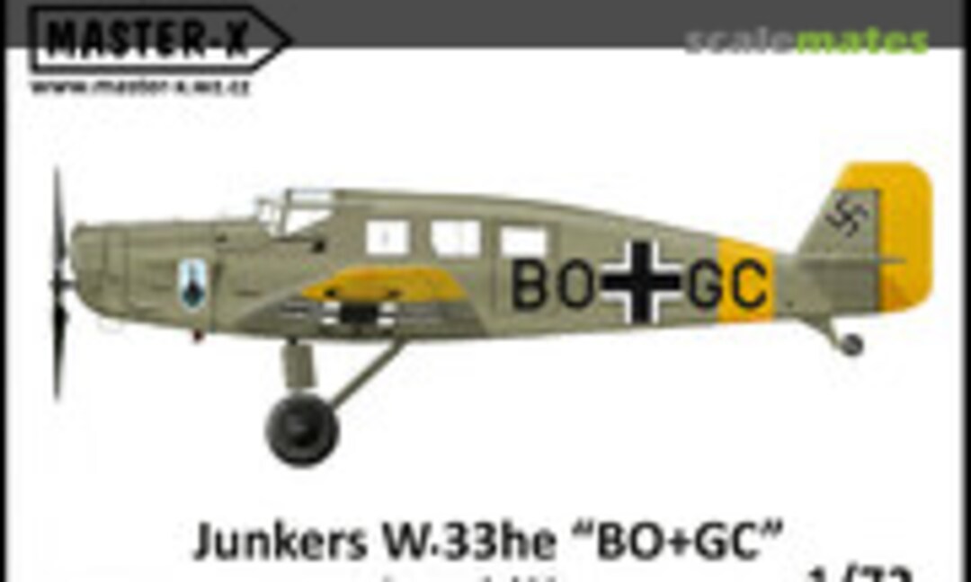 1:72 Junkers W.33he "BO+GC" (Master-X MX7215.01) MX7215.01