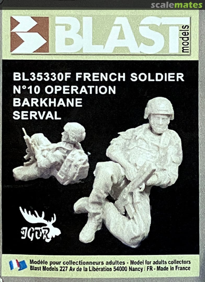 Boxart French soldier n°10 Opération Barkhane Serval BL35330F Blast Models Boxart French soldier n°10 Opération Barkhane Serval BL35330F Blast Models