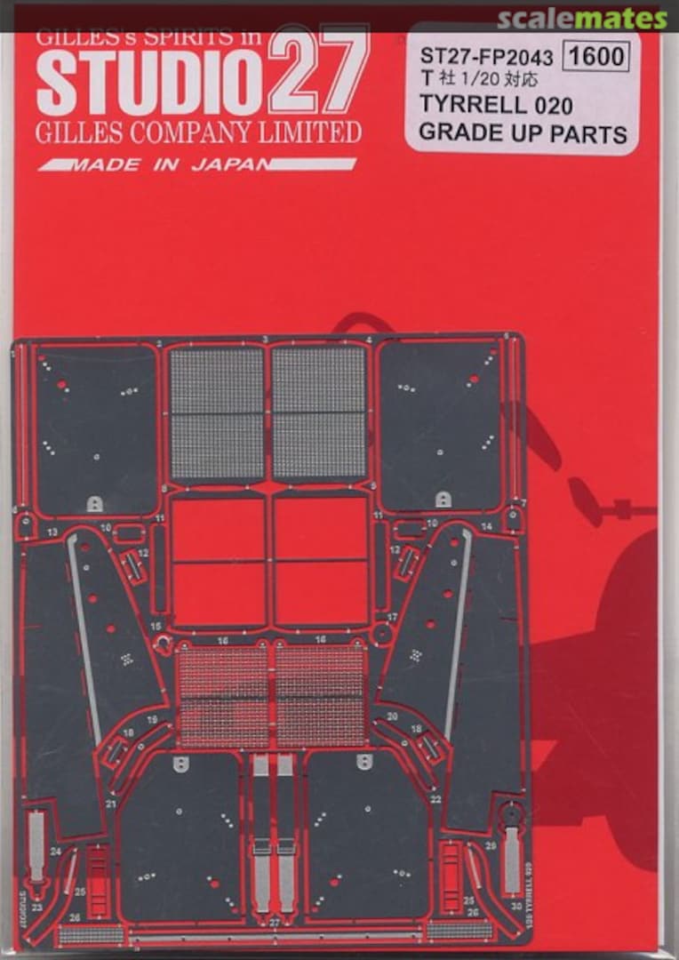 Boxart Tyrrell 020 - Detail Up Parts ST27-FP2043 Studio27 Boxart Tyrrell 020 - Detail Up Parts ST27-FP2043 Studio27