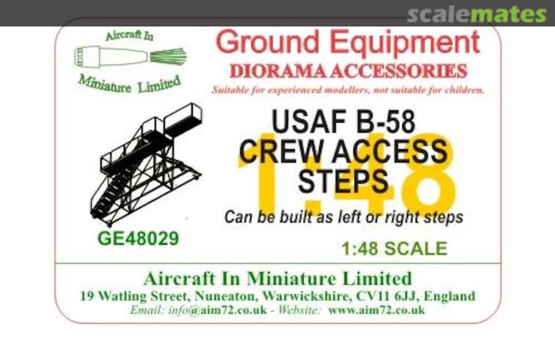 Boxart USAF B-58 Crew Access Steps GE48029 Aircraft In Miniature Ltd Boxart USAF B-58 Crew Access Steps GE48029 Aircraft In Miniature Ltd