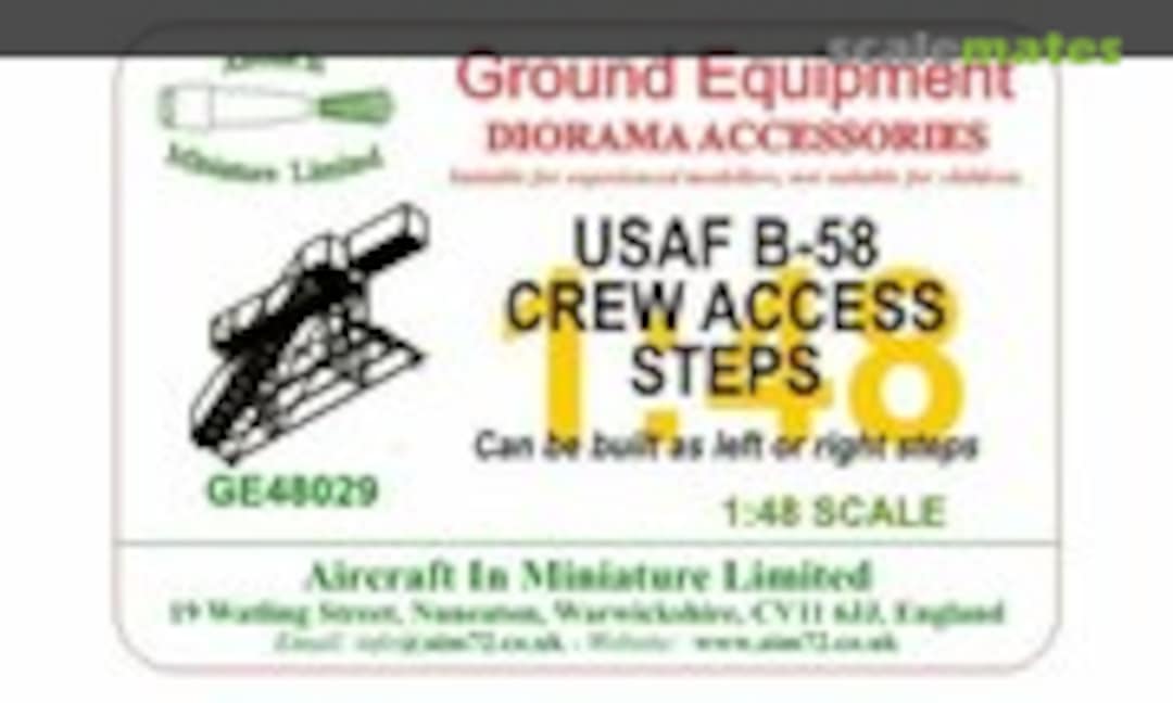 1:48 USAF B-58 Crew Access Steps (Aircraft In Miniature Ltd GE48029) GE48029