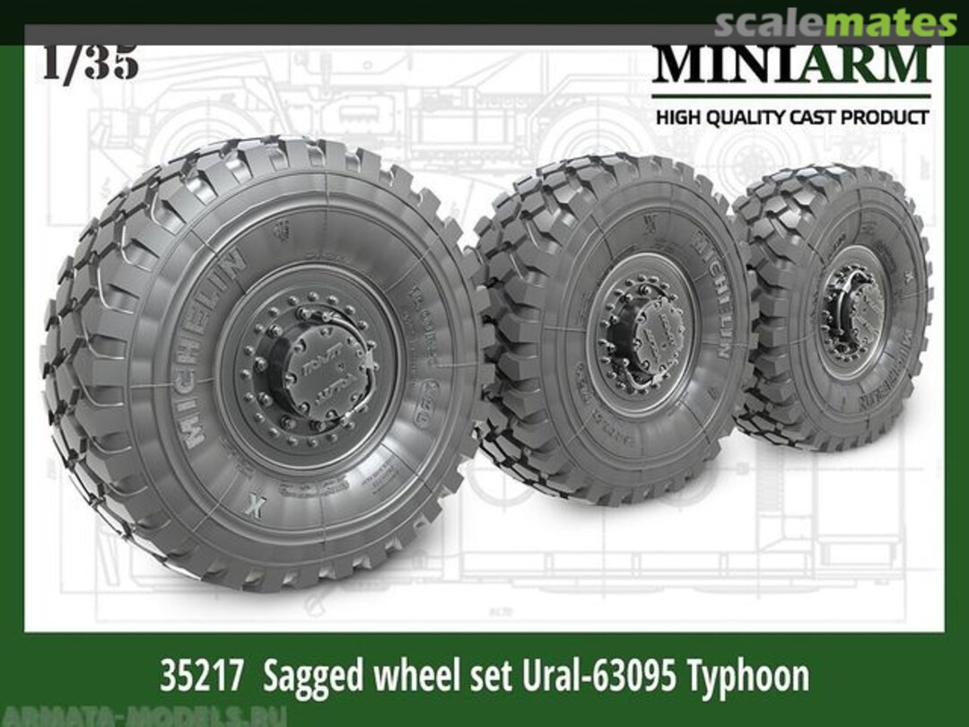 Boxart Ural 63095 Typhoon sagged wheel set 35217 Miniarm Boxart Ural 63095 Typhoon sagged wheel set 35217 Miniarm