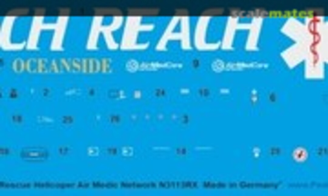 1:72 EC 135 Reach Rescue Helicopter Air Medic Network N313RX (Peddinghaus-Decals 72 4024) 72 4024