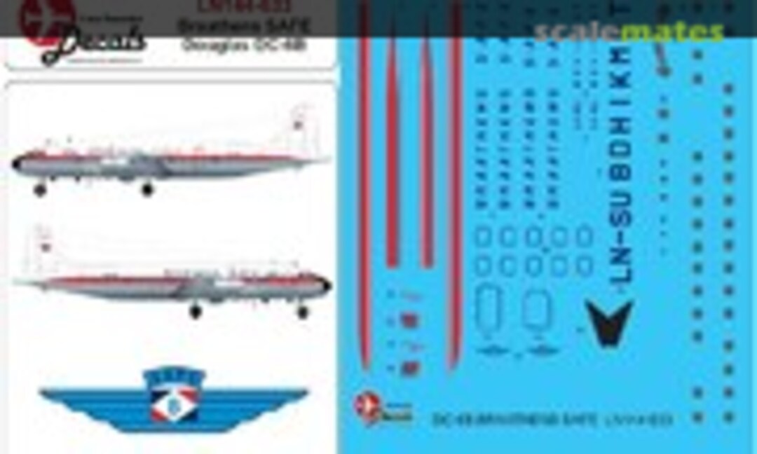 1:144 Braathens SAFE Douglas DC-6B (Lima November Decals LN144-633) LN144-633