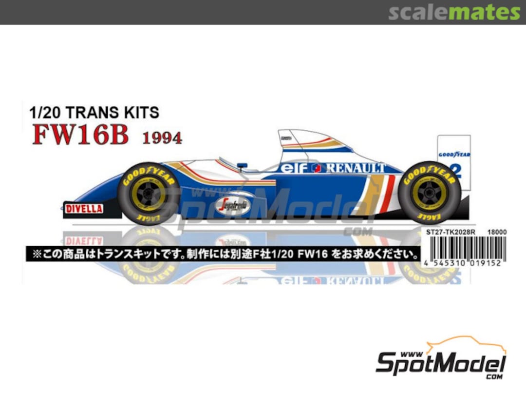 Boxart Williams FW16B Transkit ST27-TK2028R Studio27