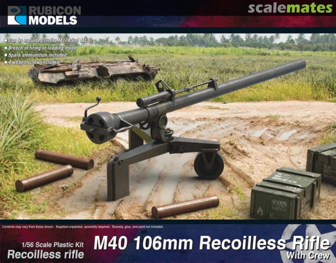 Boxart M40 106mm Recoilless Rifle with Crew 280130 Rubicon Models