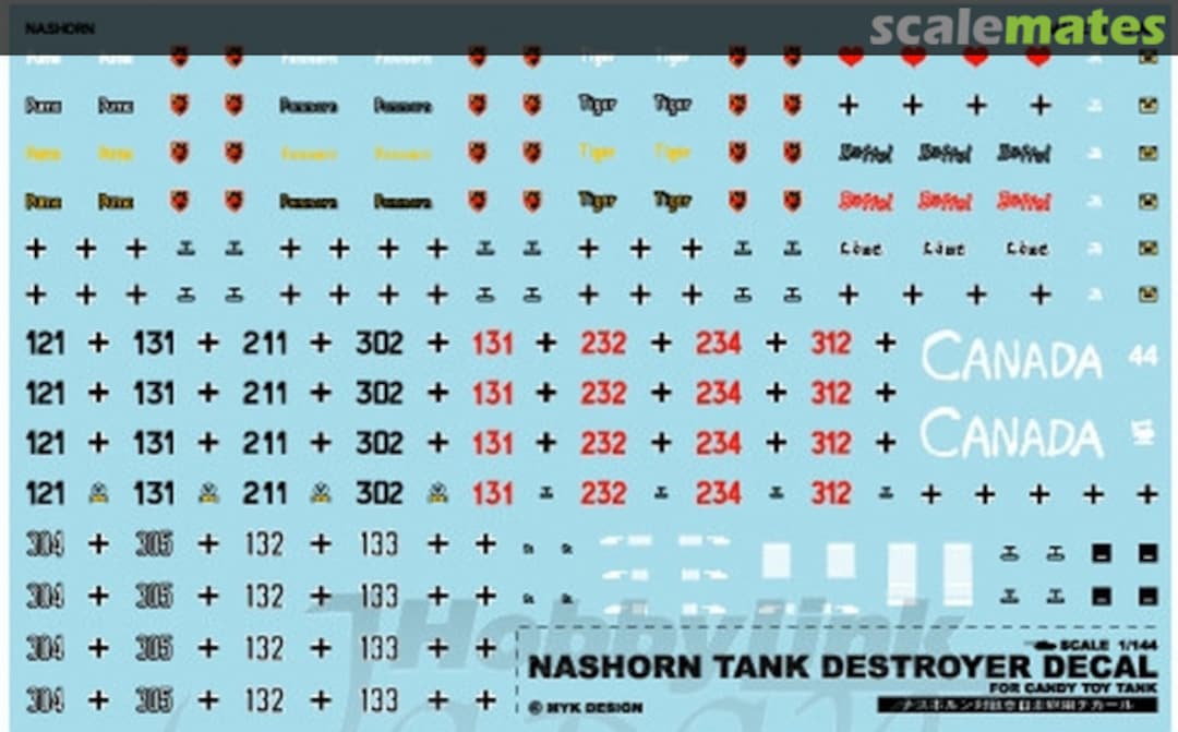 Boxart Nashorn Tank Destroyer Decal 06022 MYK Design Boxart Nashorn Tank Destroyer Decal 06022 MYK Design