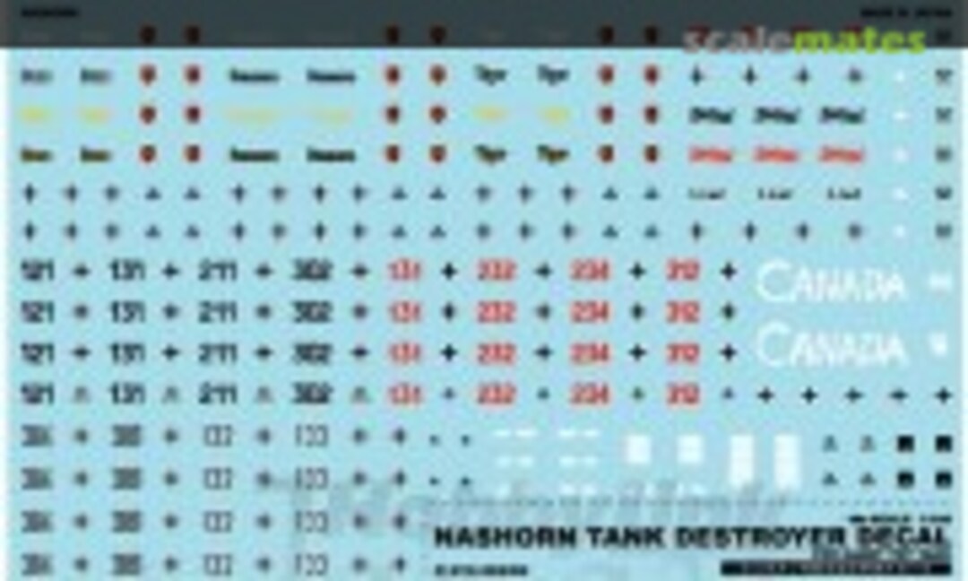 1:144 Nashorn Tank Destroyer Decal (MYK Design 06022) 06022