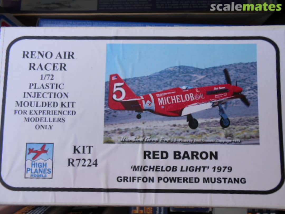 Boxart "Red Baron" "Michelob Light" 1979 - Griffon Mustang 7224 High Planes Models