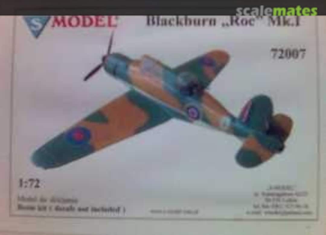 Boxart Blackburn "Roc" Mk.I 72007 S-Model (Poland) Boxart Blackburn "Roc" Mk.I 72007 S-Model (Poland)