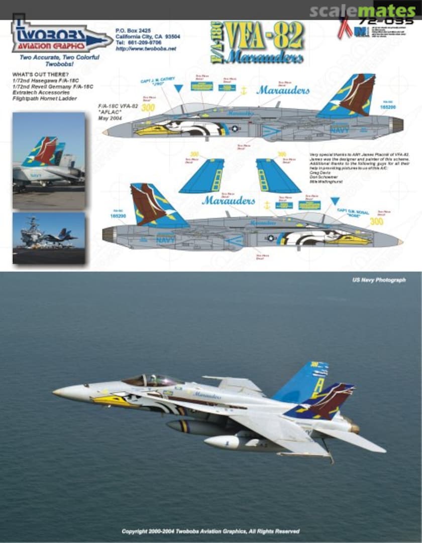 Boxart F/A-18C VFA-82 Marauders 72-035 TwoBobs Aviation Graphics Boxart F/A-18C VFA-82 Marauders 72-035 TwoBobs Aviation Graphics