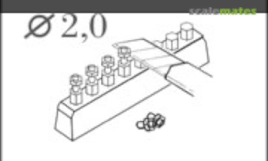 No Bolt with hexagonal head 2,0 mm with Drill and Template (CMK 006) 006
