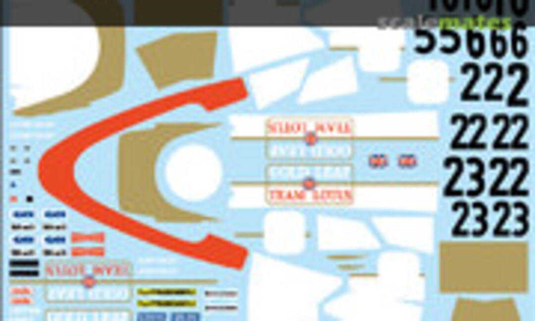 1:20 Lotus 72C Repaint Decal (Ebbro) (F'artefice FE-0102) FE-0102