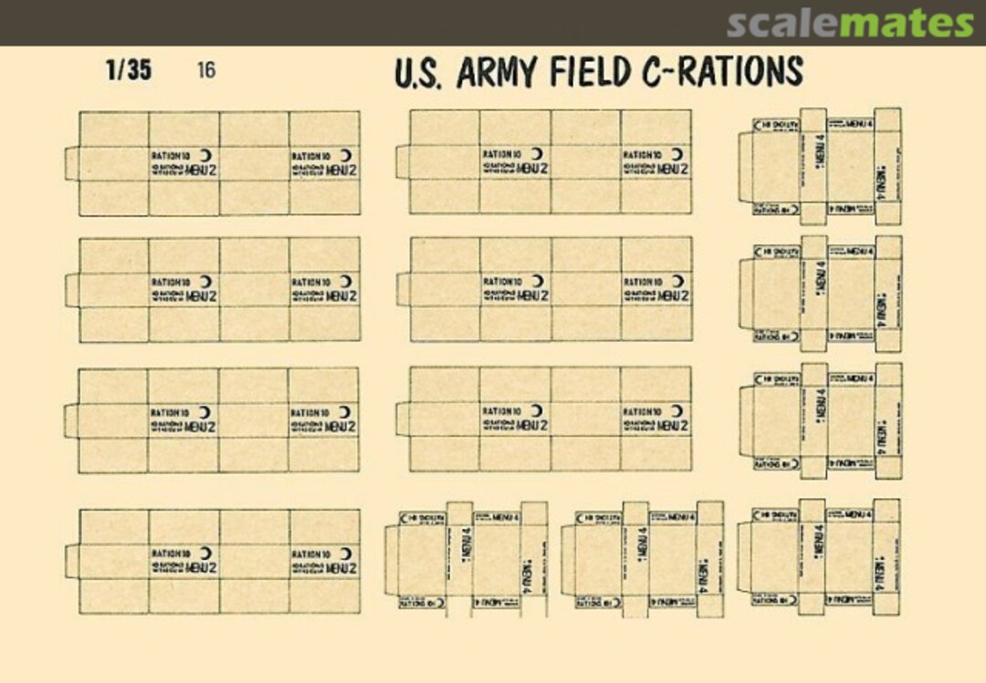 Boxart U.S. Army Field C-Rations 0016 Verlinden Productions