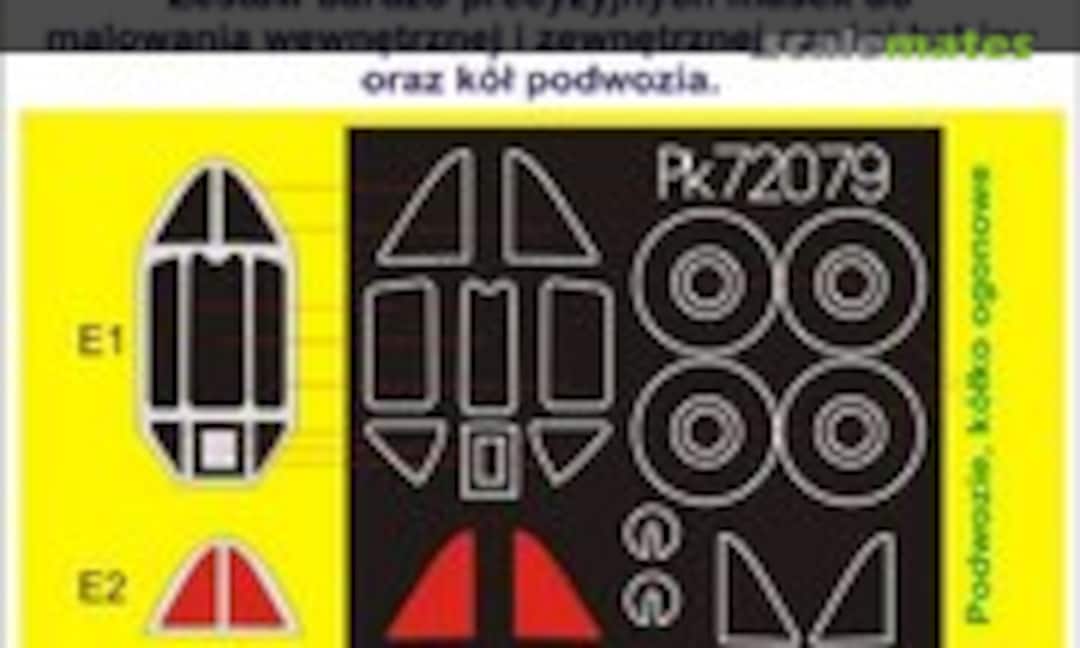 1:72 MiG-3 - canopy and wheel masks (Pmask PK72079) PK72079