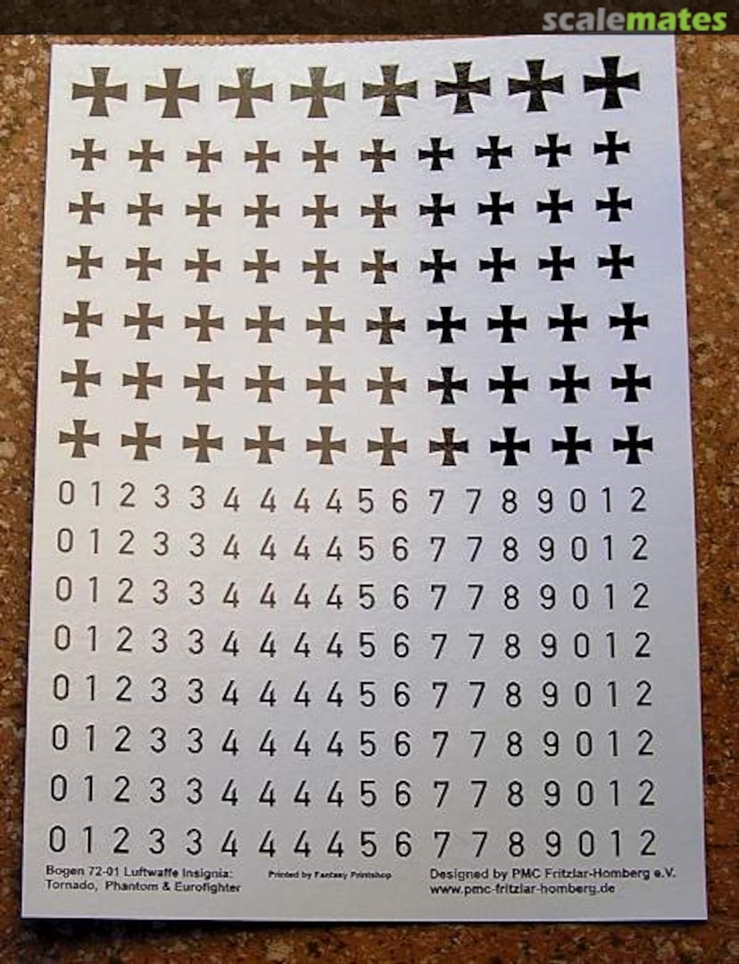 Boxart Luftwaffe Insignia: Tornado, Phantom & Eurofighter 7201 PMC Decals