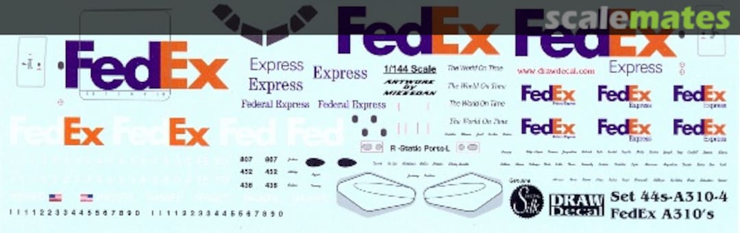 Boxart Airbus A310-203(F), A310-222(F) 44s-A310-4 Draw Decal