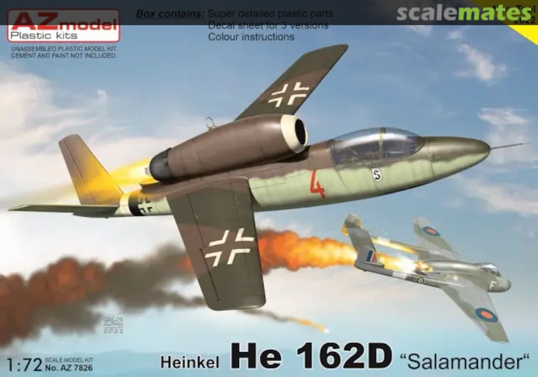 Boxart Heinkel He 162D AZ7826 AZmodel Boxart Heinkel He 162D AZ7826 AZmodel
