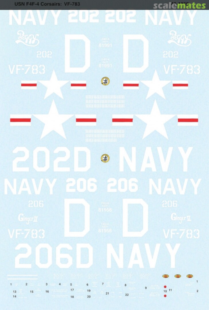 Boxart USN F4U-4 Corsairs 48-1059 Microscale