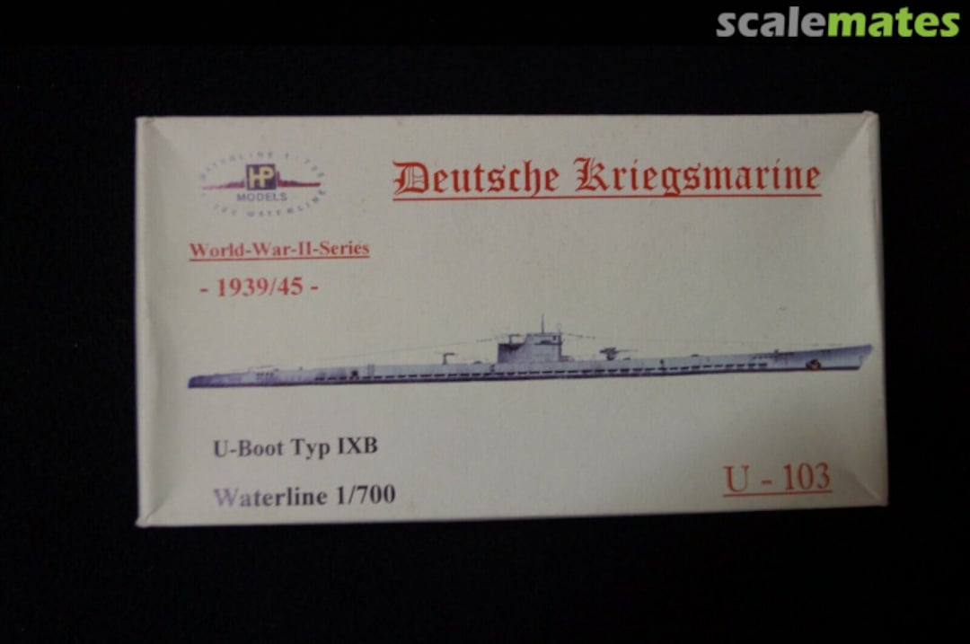 Boxart U-Boot Typ IXB "U-103" WW II-WL-G-123 HP-Models Boxart U-Boot Typ IXB "U-103" WW II-WL-G-123 HP-Models
