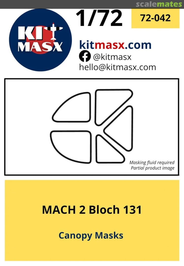 Boxart Bloch MB.131 Canopy Paint Masks 72-042T Kit Masx