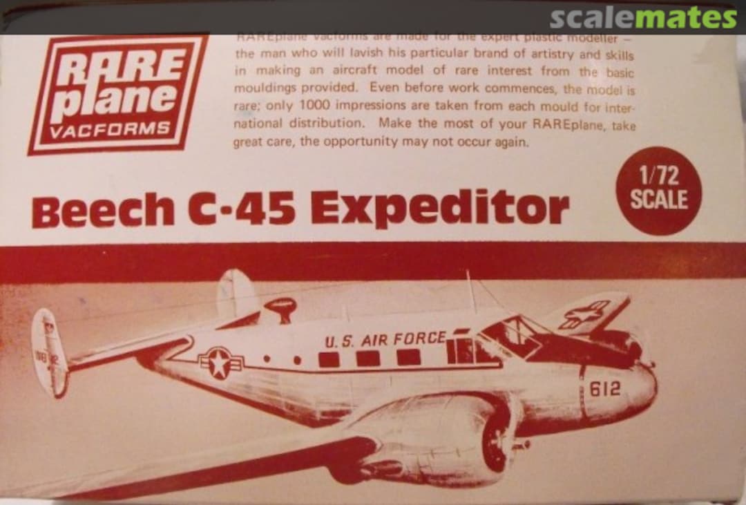Boxart Beech C-45 Expeditor RP3002 RarePlane Boxart Beech C-45 Expeditor RP3002 RarePlane