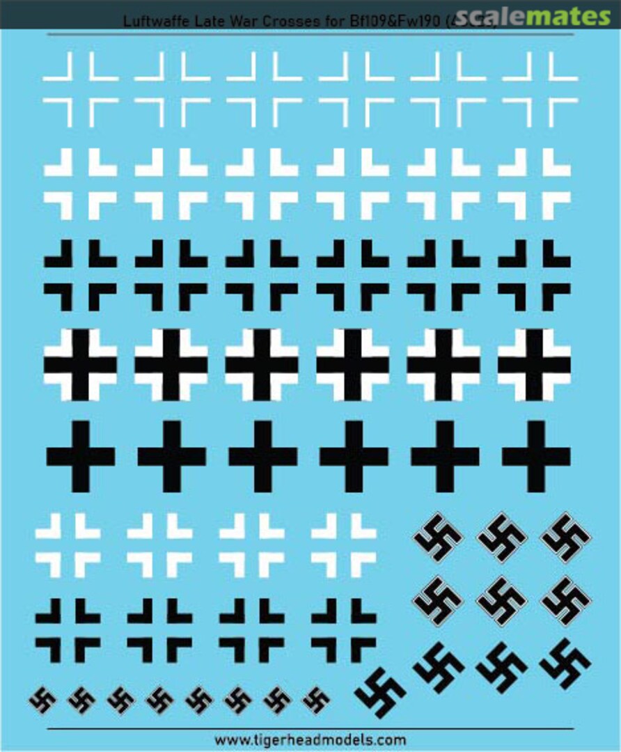 Boxart Luftwaffe Late War Cross set for Bf109 and Fw190 48026 Tigerhead Models Boxart Luftwaffe Late War Cross set for Bf109 and Fw190 48026 Tigerhead Models