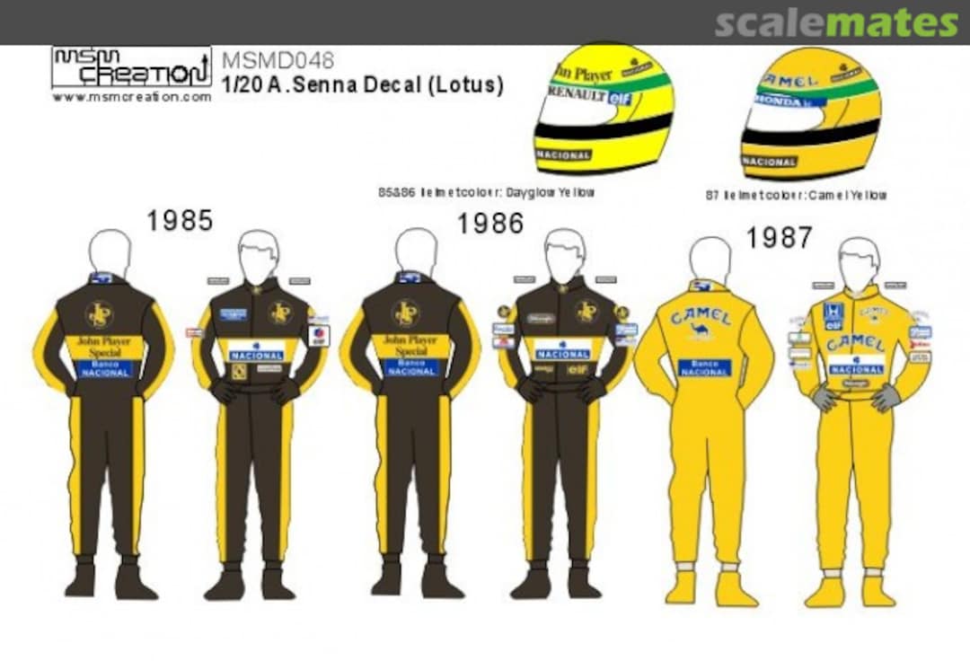 Boxart A.Senna Decal (Lotus 1985 - 87) MSMD048 MSM Creation