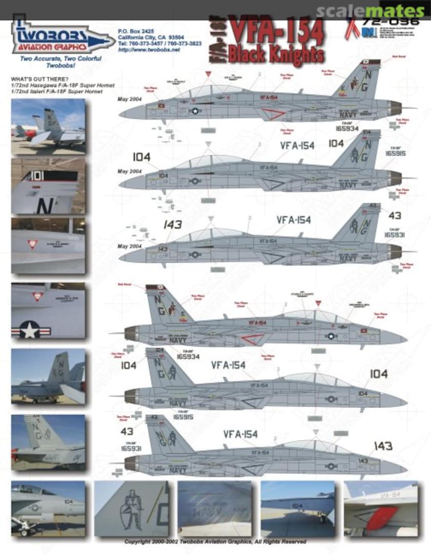 Boxart F/A-18F VFA-154 Black Knights 72-036 TwoBobs Aviation Graphics Boxart F/A-18F VFA-154 Black Knights 72-036 TwoBobs Aviation Graphics