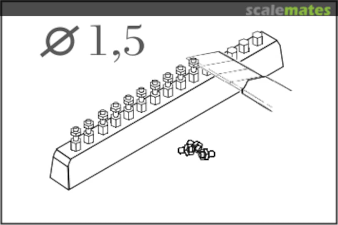 Boxart Bolt with hexagonal head 1,5 mm with Drill and Template 007 CMK Boxart Bolt with hexagonal head 1,5 mm with Drill and Template 007 CMK