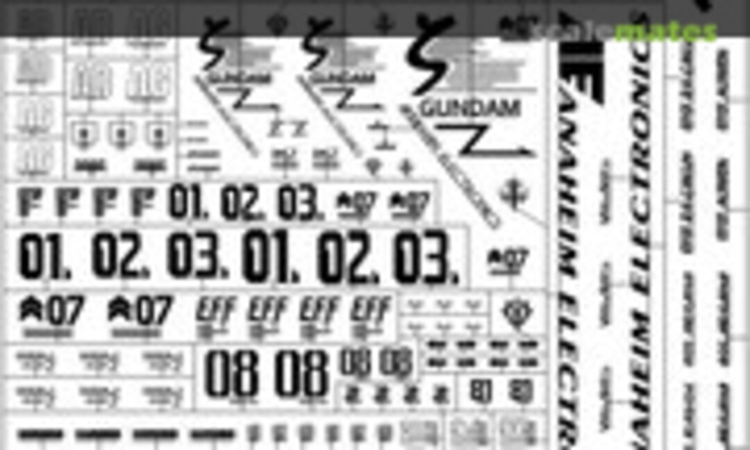 1:100 Metal Stickers for MG Unicorn GP03S HI New Sazabi Gundam (Easy Decal 4125) 4125