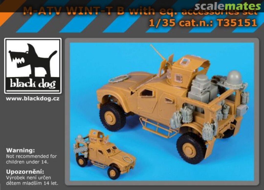 Boxart M-ATV WINT-T B with equip.accessories set -Panda Hobby- T35151 Black Dog Boxart M-ATV WINT-T B with equip.accessories set -Panda Hobby- T35151 Black Dog