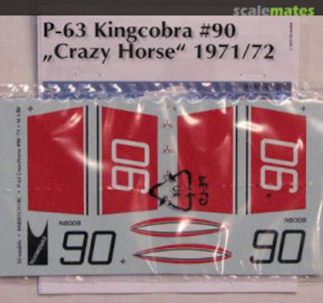 Boxart P-63 Kingcobra #90 "Crazy Horse" 1971/1972 072009E90RC XS-models Boxart P-63 Kingcobra #90 "Crazy Horse" 1971/1972 072009E90RC XS-models