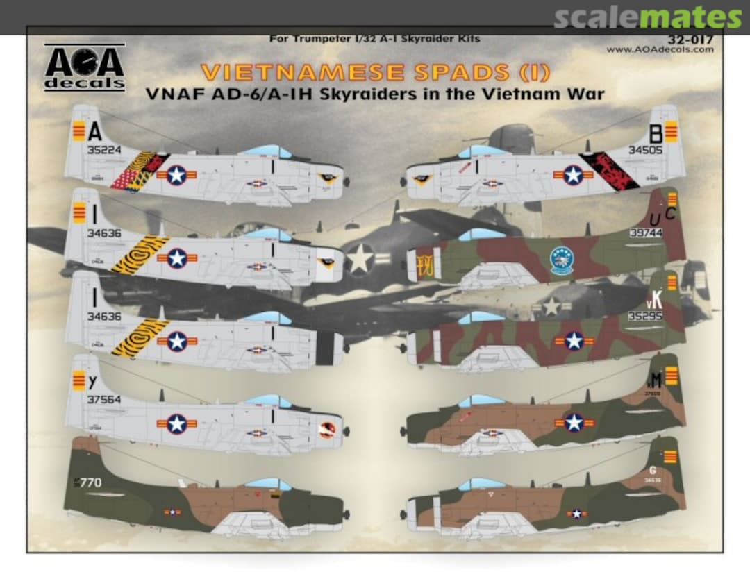 Boxart Vietnamese Spads (1) 32-017 AOA decals Boxart Vietnamese Spads (1) 32-017 AOA decals