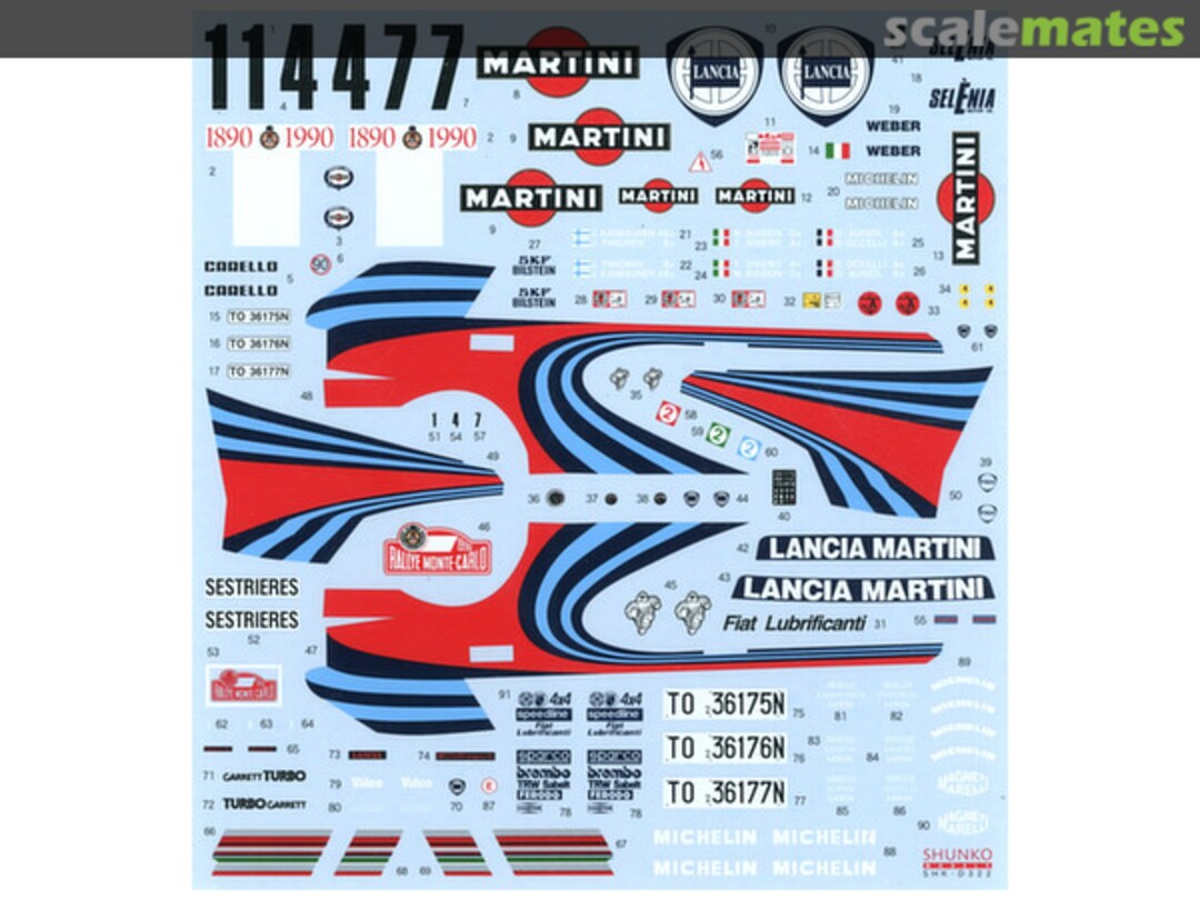 Boxart Martini Delta 16V Monte Carlo 1990 Decal Set SHK-D322 Shunko Models Boxart Martini Delta 16V Monte Carlo 1990 Decal Set SHK-D322 Shunko Models