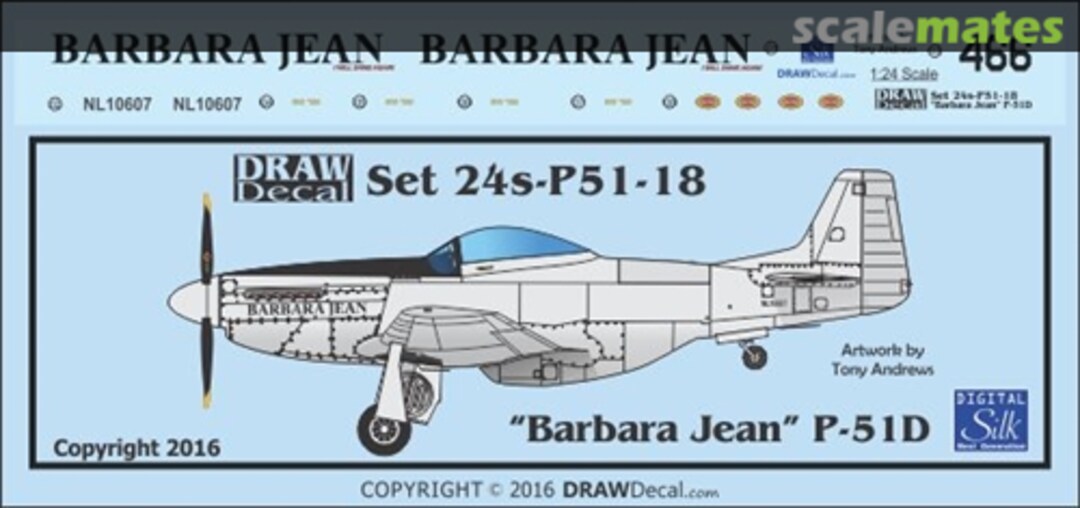 Boxart P-51D "Barbara Jean" 24-P51-18 Draw Decal Boxart P-51D "Barbara Jean" 24-P51-18 Draw Decal