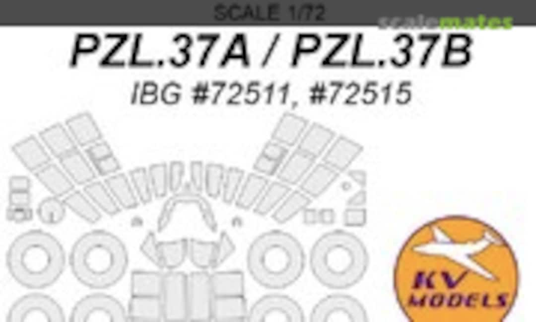 1:72 PZL.37A/B - painting masks + masks for disks and wheels (KV Models 72593) 72593