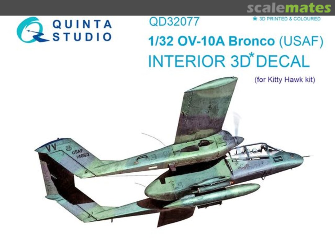 Boxart OV-10A Bronco (USAF) interior 3D decals QD32077 Quinta Studio Boxart OV-10A Bronco (USAF) interior 3D decals QD32077 Quinta Studio