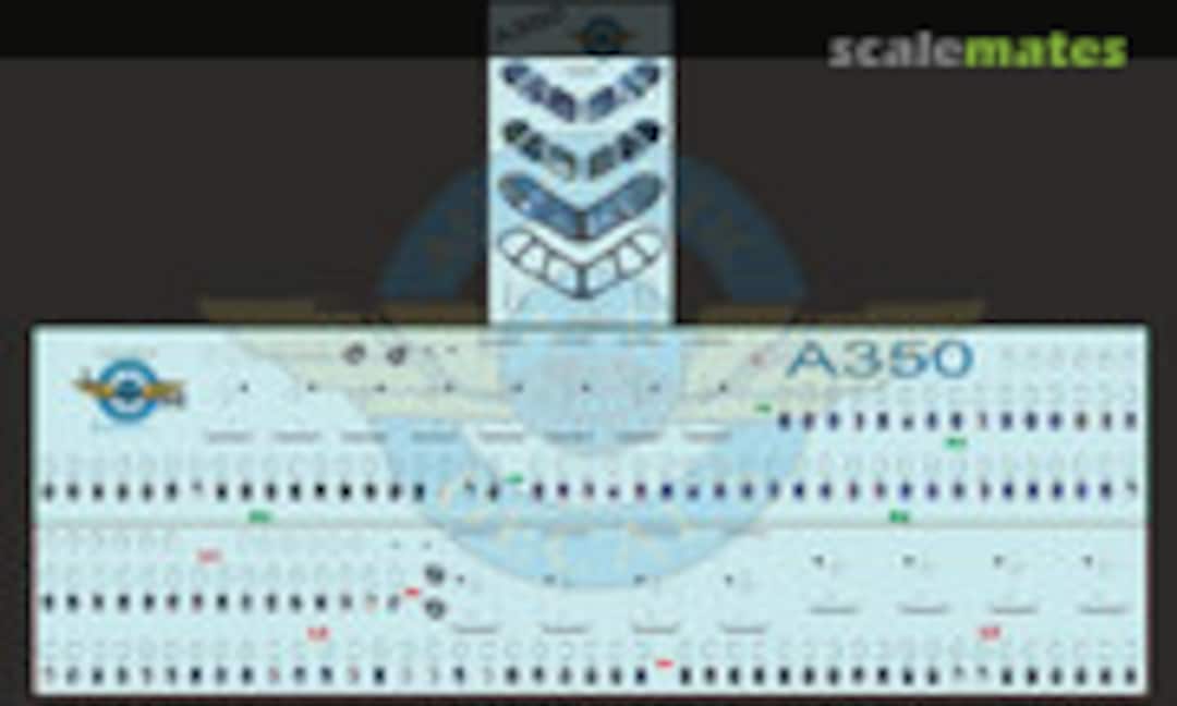 1:144 Cockpit and Cabin Windows A350-900 (Authentic-Airliner-Decals A350-900)