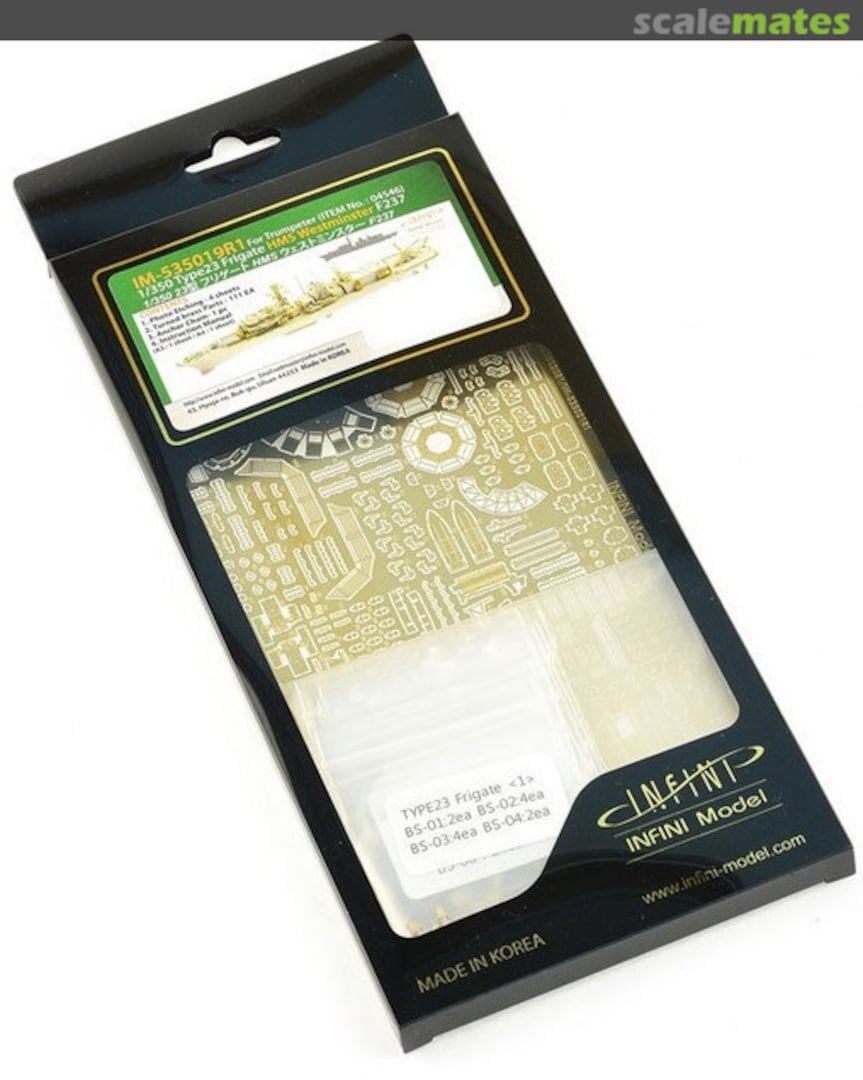 Boxart Type 23 Frigate HMS Westminster Detail Up Set 535019R1 INFINI Model Boxart Type 23 Frigate HMS Westminster Detail Up Set 535019R1 INFINI Model