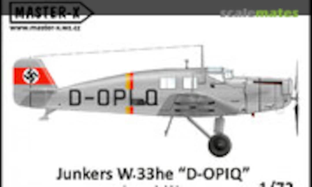 1:72 Junkers W.33he "D-OPIQ" (Master-X MX 7215.03) MX 7215.03