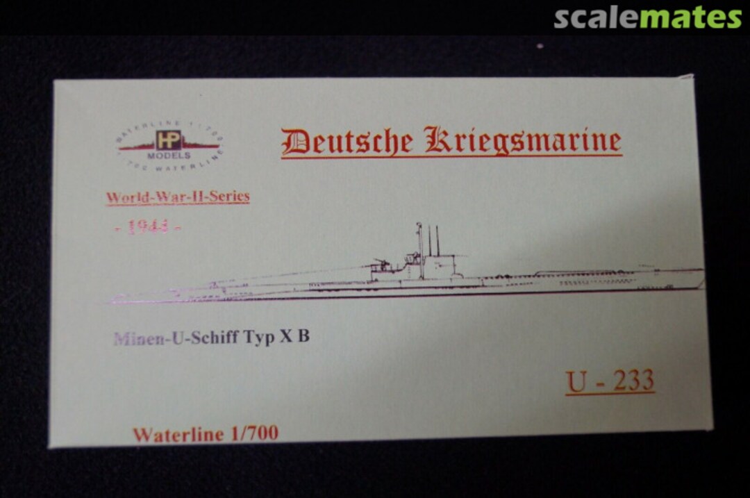 Boxart Minen-U-Schiff Typ X B "U-233" WW II-WL-G-174 HP-Models