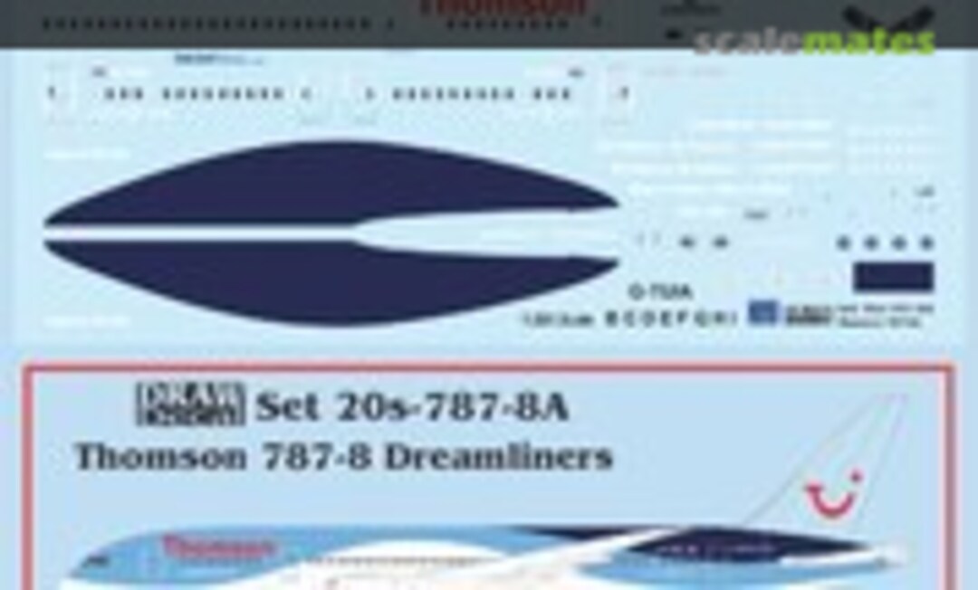 1:200 Thomson 787-8 Dreamliners (Draw Decal 20-787-8A) 20-787-8A