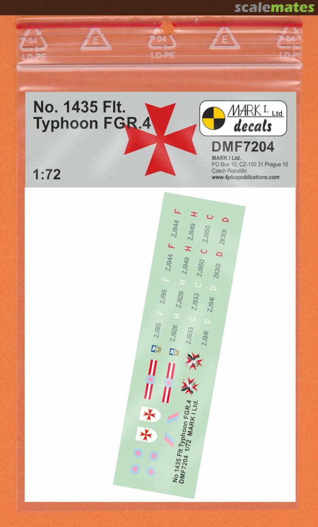 Boxart No.1435 Flt. Typhoon FGR.4 DMF7204 Mark I Boxart No.1435 Flt. Typhoon FGR.4 DMF7204 Mark I