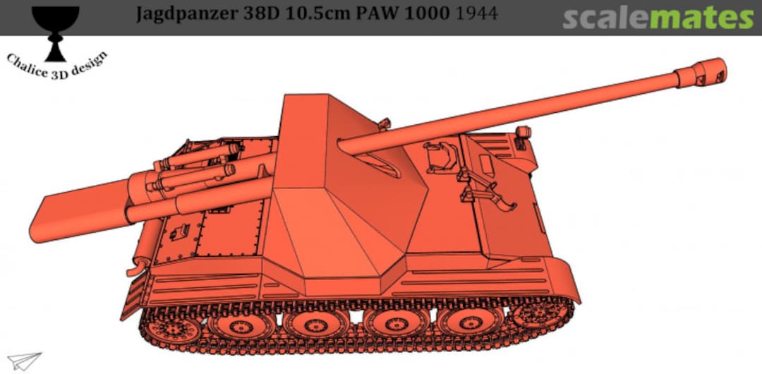 Boxart Jagdpanzer 38D 10.5cm PAW 1000 CD010 Chalice 3D Design 